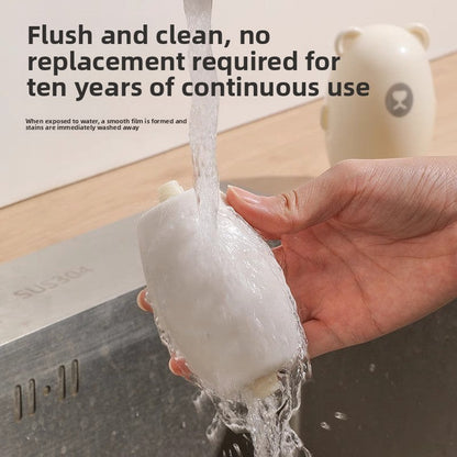 ShopTrendora™ reusable lint roller being washed under running water, showing its washable design and effective cleaning.